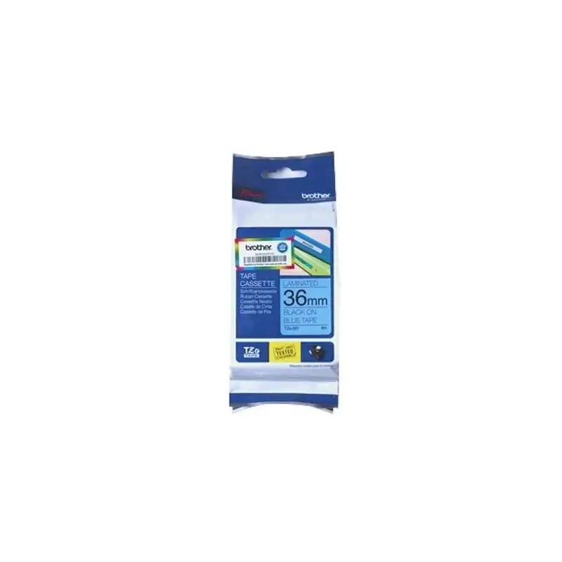 (TZE561) BROTHER CINTA ROTULADORA LAMINADA TEXTO NEGRO SOBRE AZUL - 36MMX8M