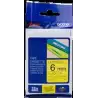 (TZE611) BROTHER CINTA ROTULADORA LAMINADA TEXTO NEGRO SOBRE AMARILLO - 6MMX8M