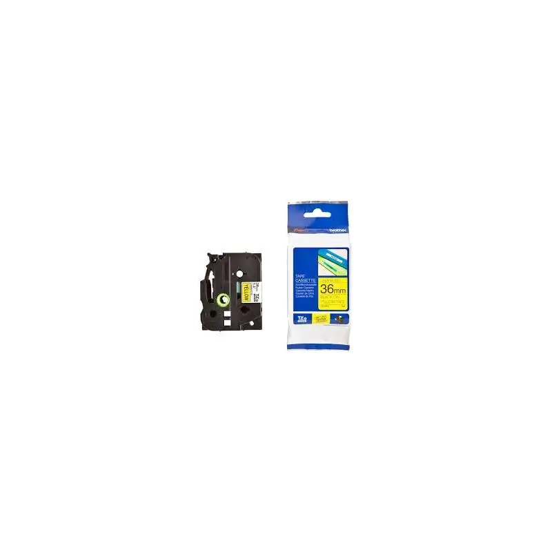 (TZE661) BROTHER CINTA ROTULADORA LAMINADA TEXTO NEGRO SOBRE AMARILLO - 36MMX8M
