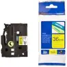 (TZE661) BROTHER CINTA ROTULADORA LAMINADA TEXTO NEGRO SOBRE AMARILLO - 36MMX8M