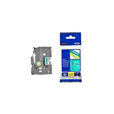 (TZE721) BROTHER CINTA ROTULADORA LAMINADA TEXTO NEGRO SOBRE VERDE -9MMX8M
