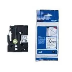 (TZEFA4) BROTHER CINTA ROTULADORA ESPECIAL TEXTO AZUL SOBRE BLANCO - 18MMX3M