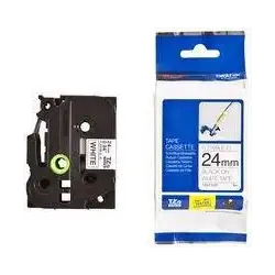 (TZEFX251) BROTHER CINTA ROTULADORA LAMINADA FLEXIBLE TEXTO NEGRO SOBRE BLANCO - 24MMX8M