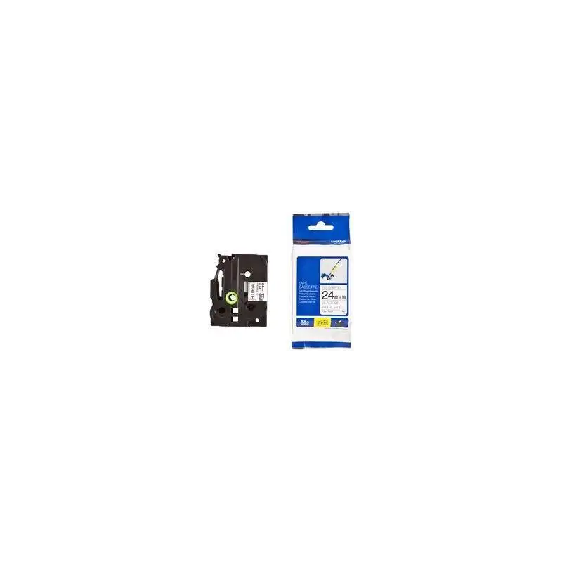 (TZEFX251) BROTHER CINTA ROTULADORA LAMINADA FLEXIBLE TEXTO NEGRO SOBRE BLANCO - 24MMX8M