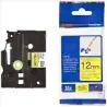 (TZEFX631) BROTHER CINTA ROTULADORA LAMINADA FLEXIBLE TEXTO NEGRO SOBRE AMARILLO - 12MMX8M