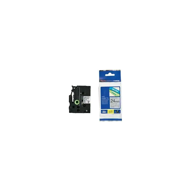 (TZEM951) BROTHER CINTA ROTULADORA LAMINADA TEXTO NEGRO SOBRE FONDO PLATA MATE - 24MMX8M