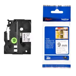 (TZEN221) BROTHER CINTA ROTULADORA NO LAMINADA TEXTO NEGRO SOBRE BLANCO - 9MMX8M