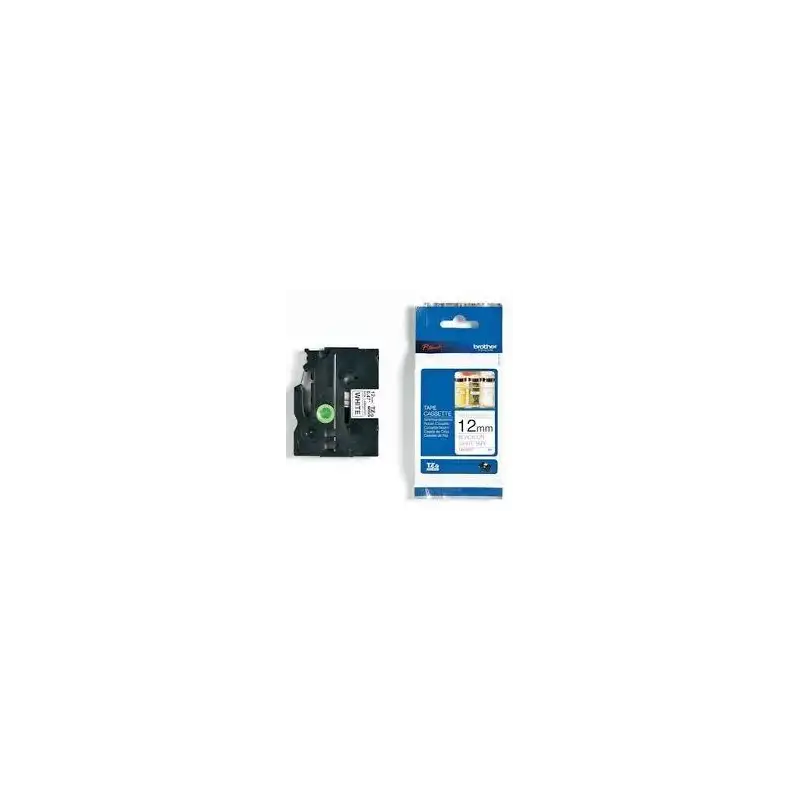 (TZEN231) BROTHER CINTA ROTULADORA NO LAMINADA TEXTO NEGRO SOBRE BLANCO - 12MMX8M