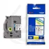 (TZES131) BROTHER CINTA ROTULADORA LAMINADA SUPER ADHESIVA TEXTO NEGRO SOBRE TRANSPARENTE - 12MMX8M