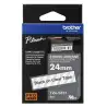 (TZES151) BROTHER CINTA ROTULADORA LAMINADA SUPER ADHESIVA TEXTO NEGRO SOBRE TRANSPARENTE - 24MMX8M