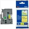 (TZES631) BROTHER CINTA ROTULADORA LAMINADA SUPER ADHESIVA TEXTO NEGRO SOBRE AMARILLO - 12MMX8M
