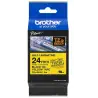 (TZESL651) BROTHER CINTA ROTULADORA AUTOLAMINADA TEXTO NEGRO SOBRE AMARILLO - 24MMX8M