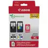 (3712C008) CANON TINTA ECOPACK BK+ C/M/Y + 50H PAPEL FOTOGRÁFICO 10X15 PARA PIXMA TS 5350/5351/5352/5353/7450 - PG 560XL + CL...