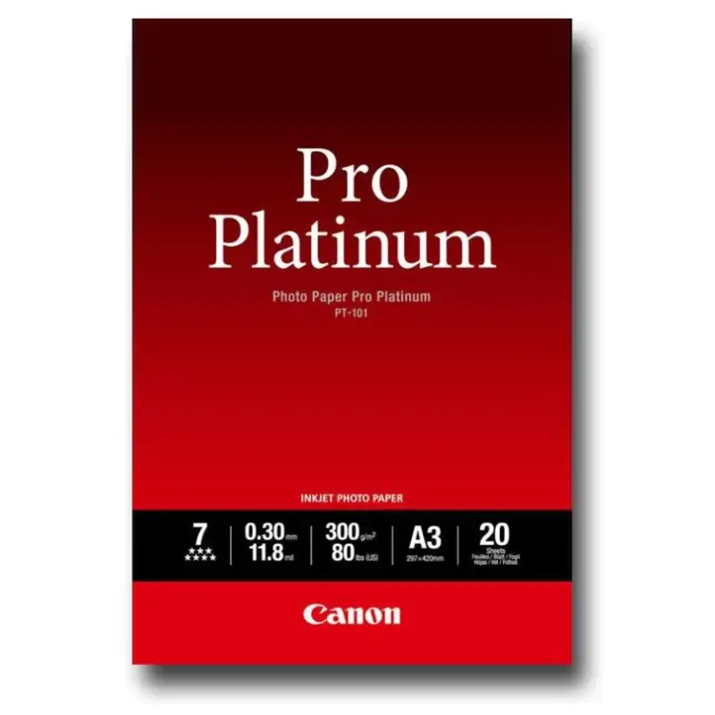 (2768B017) CANON PAPEL FOTOGRAFICO PT-101 PRO PLATINUM - A3 29
