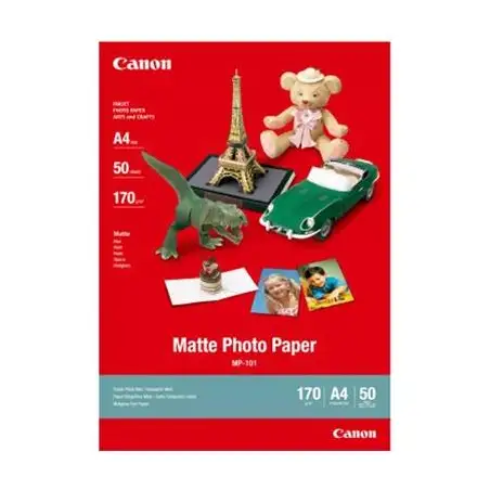 (7981A005) CANON PAPEL FOTOGRÁFICO BLANCO MATE SIN BRILLO - MP-101 - A4 170GR - 50 HOJAS