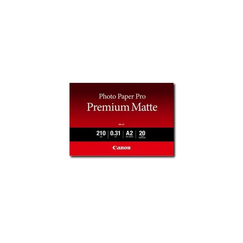 (8657B017) CANON PAPEL FOTOGRAFICO PRO PREMIUM MATTE - PM-101 - A2 - 210GR - 20 HOJAS