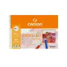 (C200408061) CANSON BLOC DIBUJO BASIK ESPIRAL 20H A4+ 130GR MICROPERFORADO C/RECUADRO BLANCO NATURAL -10U-