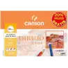 (C400110484) CANSON BLOC DIBUJO BASIK ESPIRAL 20H+20% GRATIS A4+ 130GR MICROPERFORADO BLANCO NATURAL -10U-