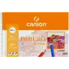 (C400110485) CANSON BLOC DIBUJO BASIK ESPIRAL 20H+20% GRATIS A4+ 130GR MICROPERFORADO C/RECUADRO BLANCO NATURAL -10U-
