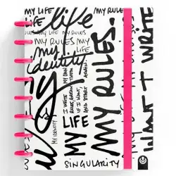 (66017079) CARCHIVO CUADERNO INGENIOX EDIT MY LIFE A5 80H 100GR RAYAS ROSA NEÓN