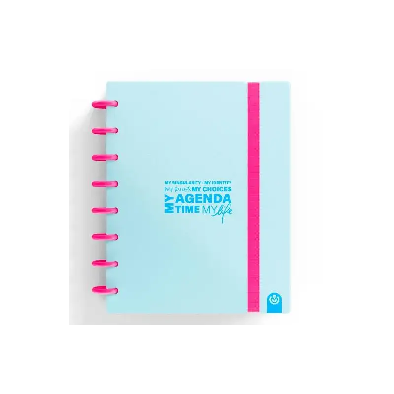 (66053530) CARCHIVO AGENDA DE DISCOS INGENIOX SIN FECHA A5 80H 100GR SV NEÓN AZUL PASTEL