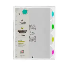 (66114199) CARCHIVO SEPARADORES INGENIOX NEON A4 EXTRAÍBLES 4 POSICIONES PP