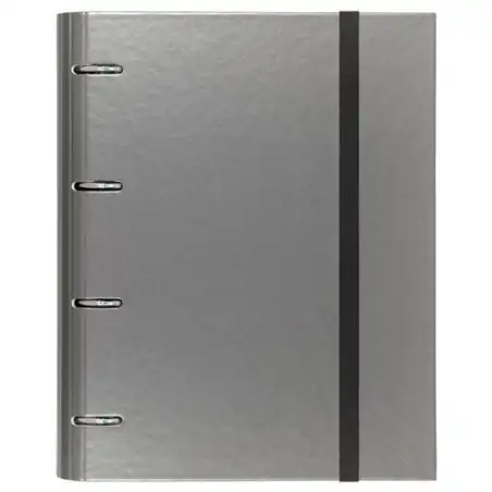 (12257408) CARCHIVO CARPETA ANILLAS 4X35MM CARPEBLOCK METAL C/RECAMBIO 100H A4 90GR 1 BANDA COLOR CARTÓN PLASTIFICADO GRIS