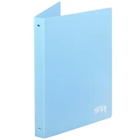 (12364210) CARCHIVO CARPETA ANILLAS 4 X 25MM FOLIO POLIPROPILENO SOFT PACK 5 UD AZUL PASTEL