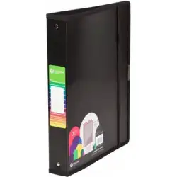 (12371406) CARCHIVO CARPETA ANILLAS 4 X 40MM A4+ C/GOMA PP DUNE NEGRO