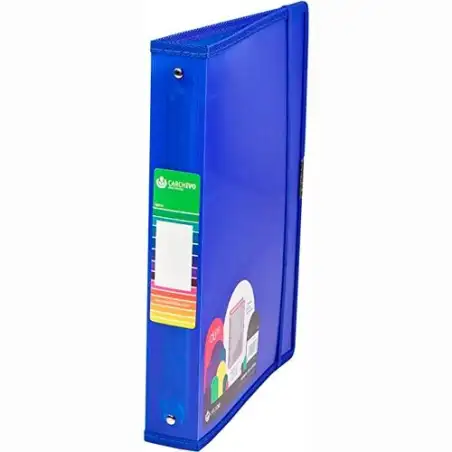 (12371450) CARCHIVO CARPETA ANILLAS 4 X 40MM A4+ C/GOMA PP DUNE AZUL