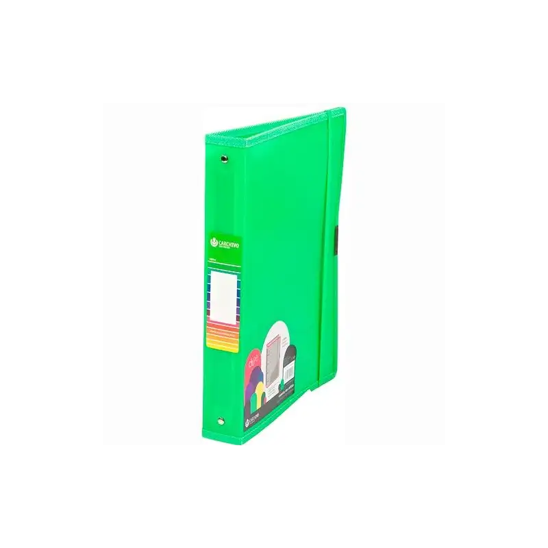 (12371451) CARCHIVO CARPETA ANILLAS 4 X 40MM A4+ C/GOMA PP DUNE VERDE
