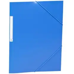 (2033K11) CARCHIVO CARPETA 3 SOLAPAS FOLIO C/GOMAS PP OPACO AZUL OSCURO