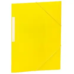 (2033K19) CARCHIVO CARPETA 3 SOLAPAS FOLIO C/GOMAS PP OPACO AMARILLO