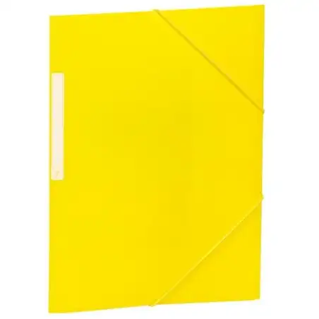 (2033K19) CARCHIVO CARPETA 3 SOLAPAS FOLIO C/GOMAS PP OPACO AMARILLO