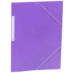 (2033K62) CARCHIVO CARPETA 3 SOLAPAS FOLIO C/GOMAS PP OPACO VIOLETA