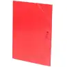 (2033L60) CARCHIVO CARPETA 3 SOLAPAS FOLIO C/GOMAS CARTÓN BRILLO LUZ ROSA