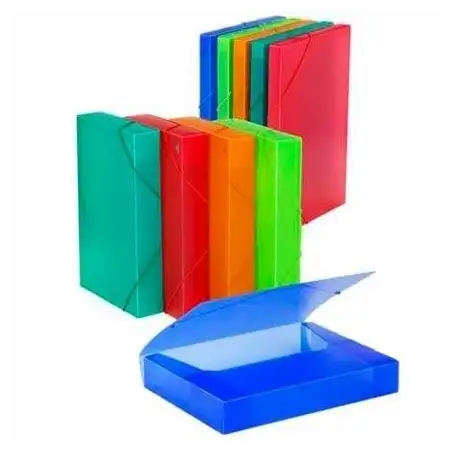 (385KF50) CARCHIVO CARPETA DE PROYECTOS 5CM MONTADA PP TRANSLÚCIDO CON GOMAS FOLIO AZUL