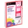 (53034053) CARCHIVO CARPETA CON FUNDAS 40 ARCHIVEX STAR ESPIRAL A4 C/GOMAS SOBRE C/SOLAPA PERSONALIZABLE ROJO