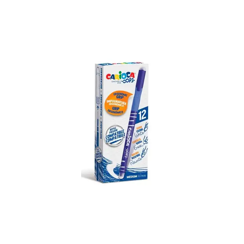 (4303902) CARIOCA BOLÍGRAFO OOPS MONOCOLOR AZUL CAJA 12 UD