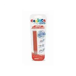 (43041/03) CARIOCA RECAMBIO BOLÍGRAFO OOPS BORRABLE ROJO - BLISTER DE 3