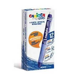 (43043/02) CARIOCA BOLÍGRAFO TINTA BORRABLE OOPS RETRÁCTIL MONOCOLOR AZUL CAJA 12 UD