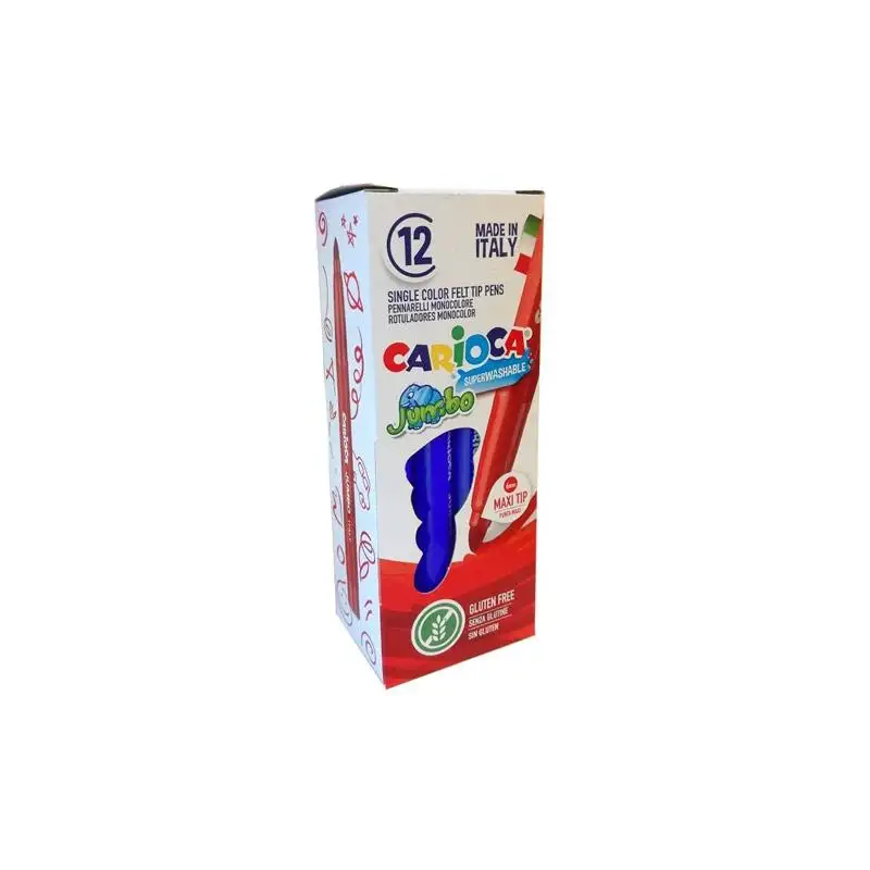 (4013002) CARIOCA ROTULADOR JUMBO PUNTA MAXI AZUL CAJA 12 UD
