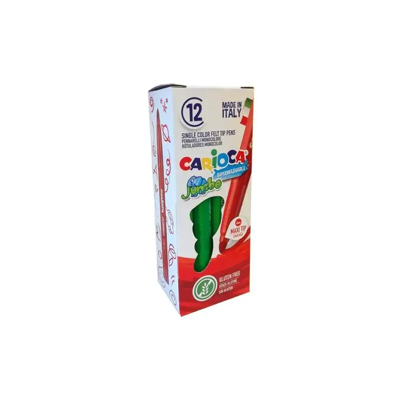 (4013004) CARIOCA ROTULADOR JUMBO PUNTA MAXI VERDE CAJA 12 UD