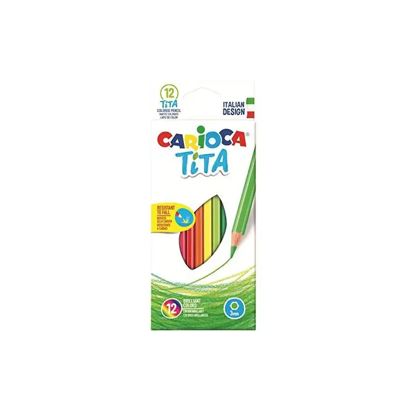 (42793/43878) CARIOCA LÁPICES DE COLORES TITA SURTIDOS ESTUCHE 12 UD