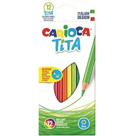 (42793/43878) CARIOCA LÁPICES DE COLORES TITA SURTIDOS ESTUCHE 12 UD