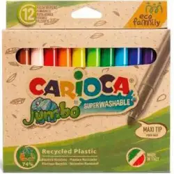 (43101) CARIOCA ROTULADORES JUMBO ECO FAMILY PUNTA MAXI C/SURTIDOS ESTUCHE 12 UD