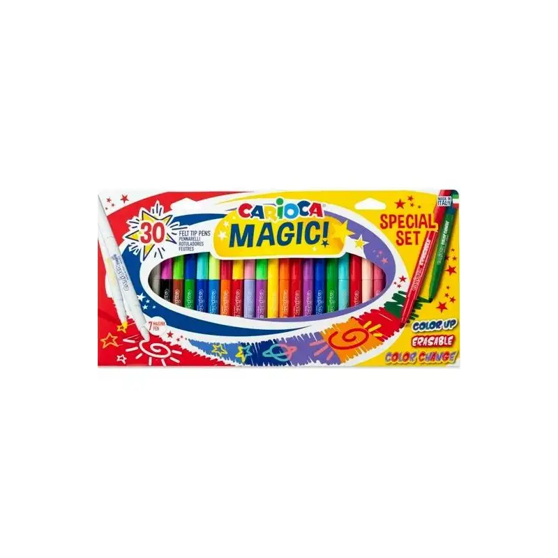 (43183) CARIOCA ROTULADORES MÁGICOS COLORES SURTIDOS ESTUCHE 30 UD