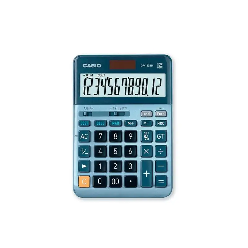 (DF-120EM) CASIO CALCULADORA DE OFICINA SOBREMESA AZUL DF-120EM