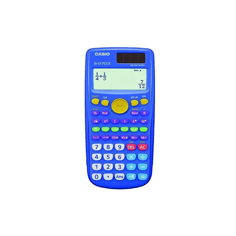 (FX-55PLUS) CASIO CALCULADORA CIENTIFICA FX-55PLUS 10+2 DÍGITOS 240 FUNCIONES AZUL