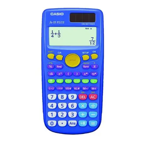 (FX-55PLUS) CASIO CALCULADORA CIENTIFICA FX-55PLUS 10+2 DÍGITOS 240 FUNCIONES AZUL